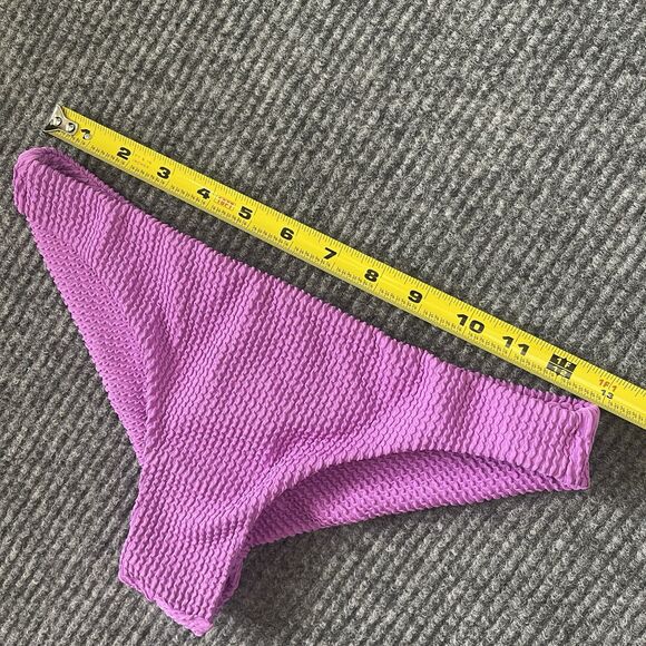 Billabong Size Medium Bikini Bottom Purple Summer High Tanga Skimpy Coverage NEW - Picture 10 of 11